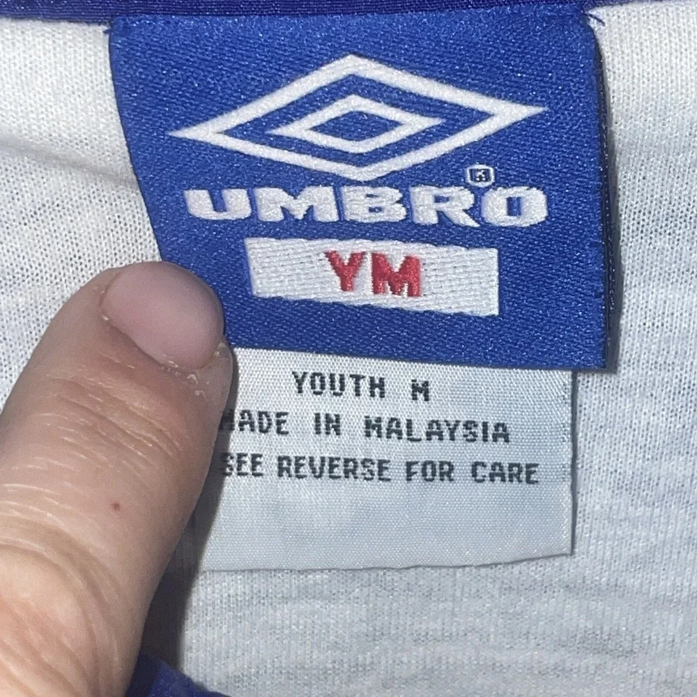 Vintage Umbro Warm Up Jacket Windbreaker Soccer Purple Teal Youth Medium‎